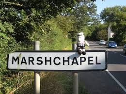 Signpost showing Marshchapel